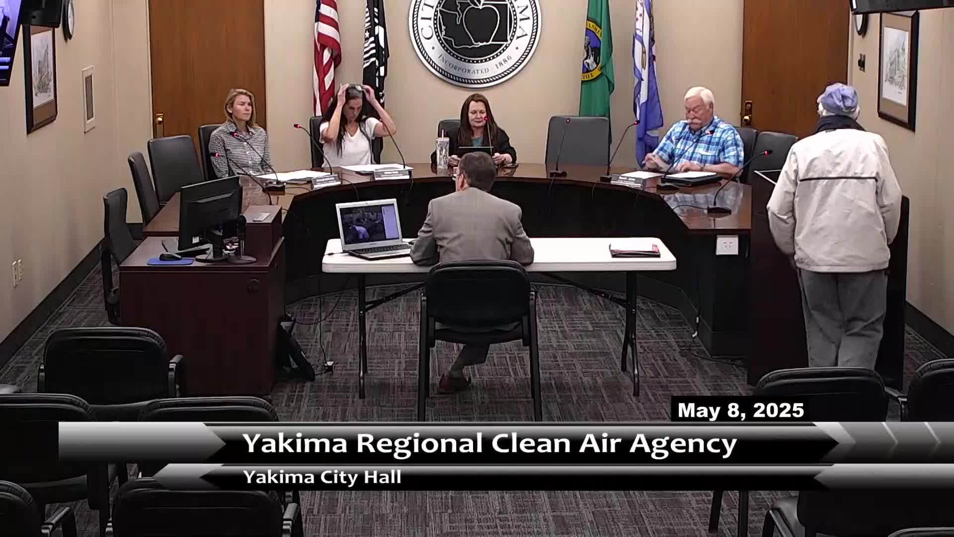 Yakima clean‑air agency reports ongoing recruiting; small‑city representative expected by month end