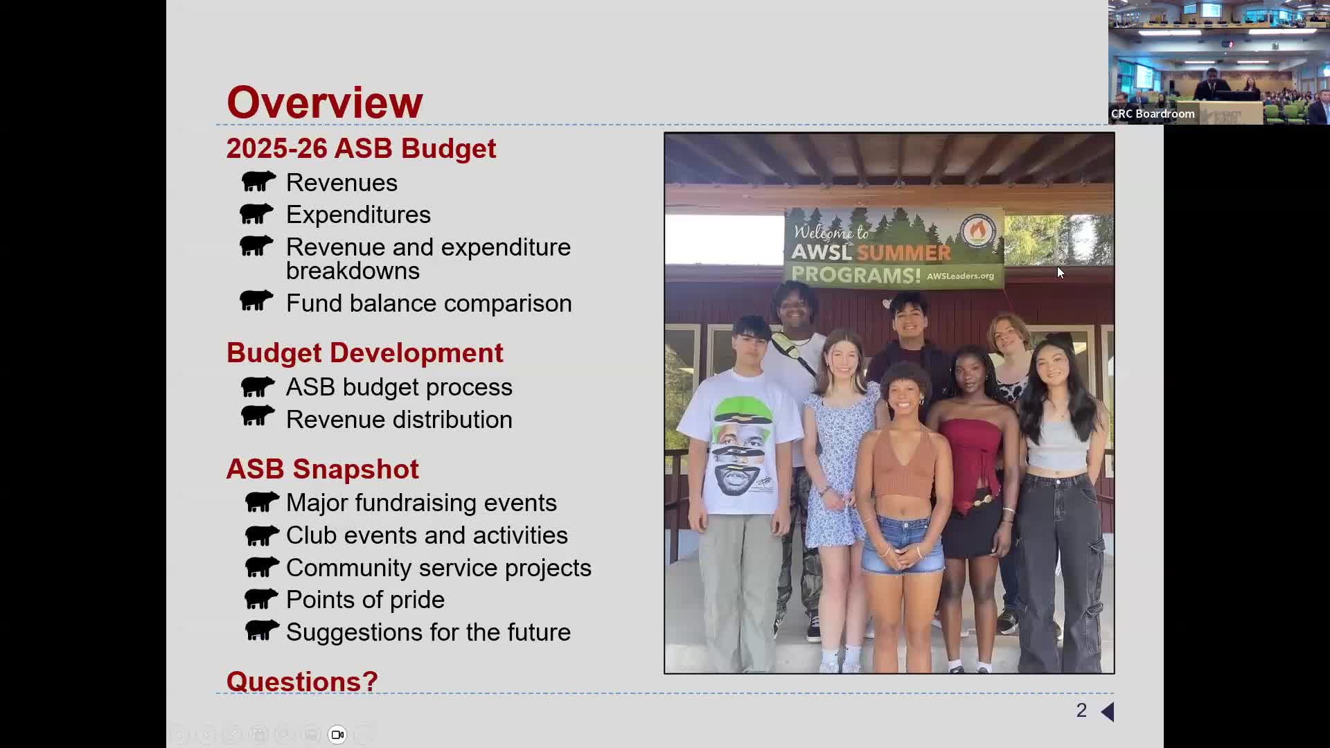 Cascade ASB outlines budget plan and club growth for 2526 school year