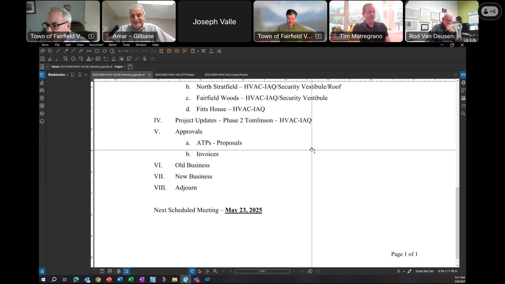 Committee debates ceiling‑tile replacement paths and humidity controls at Fairfield schools