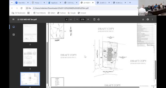 ZBA approves lot-coverage variance for new house at 1120 Mill Hill Terrace