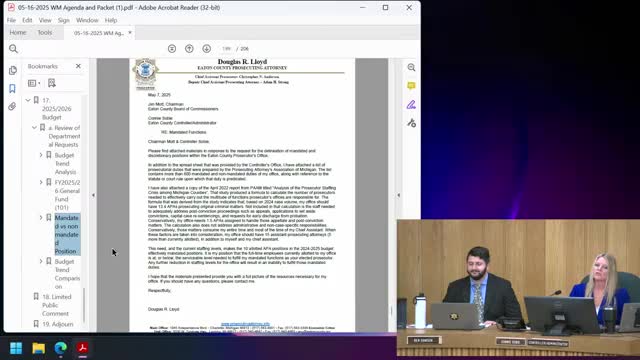 County finance staff outline multi‑year deficit after millage defeats; commissioners told deep cuts needed to balance budget