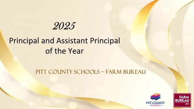 Pitt County Schools honors 2025 Principal and Assistant Principal of the Year nominees