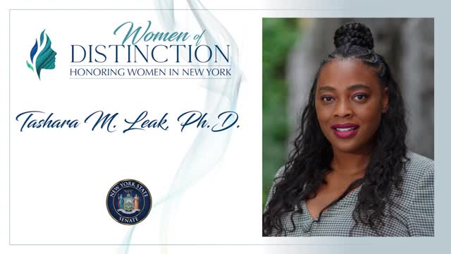Senator Cousins presents accolades for Doctor Tashara Leake's contributions to food security