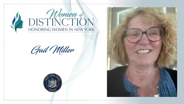 Senator Borrello honors Gail Miller for 31 years of teaching and community engagement