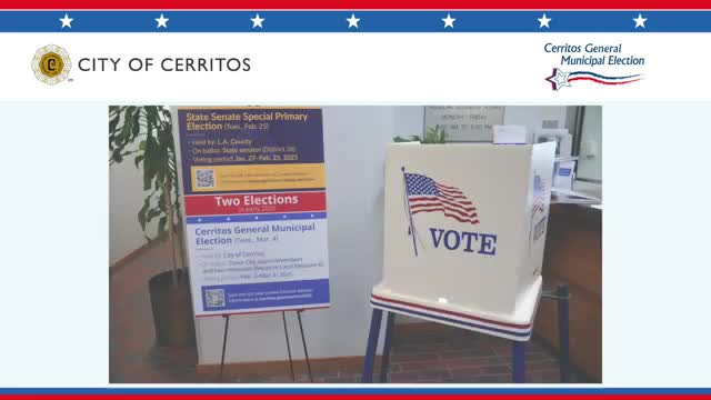 Cerritos voters urged to participate in municipal election and State Senate primary