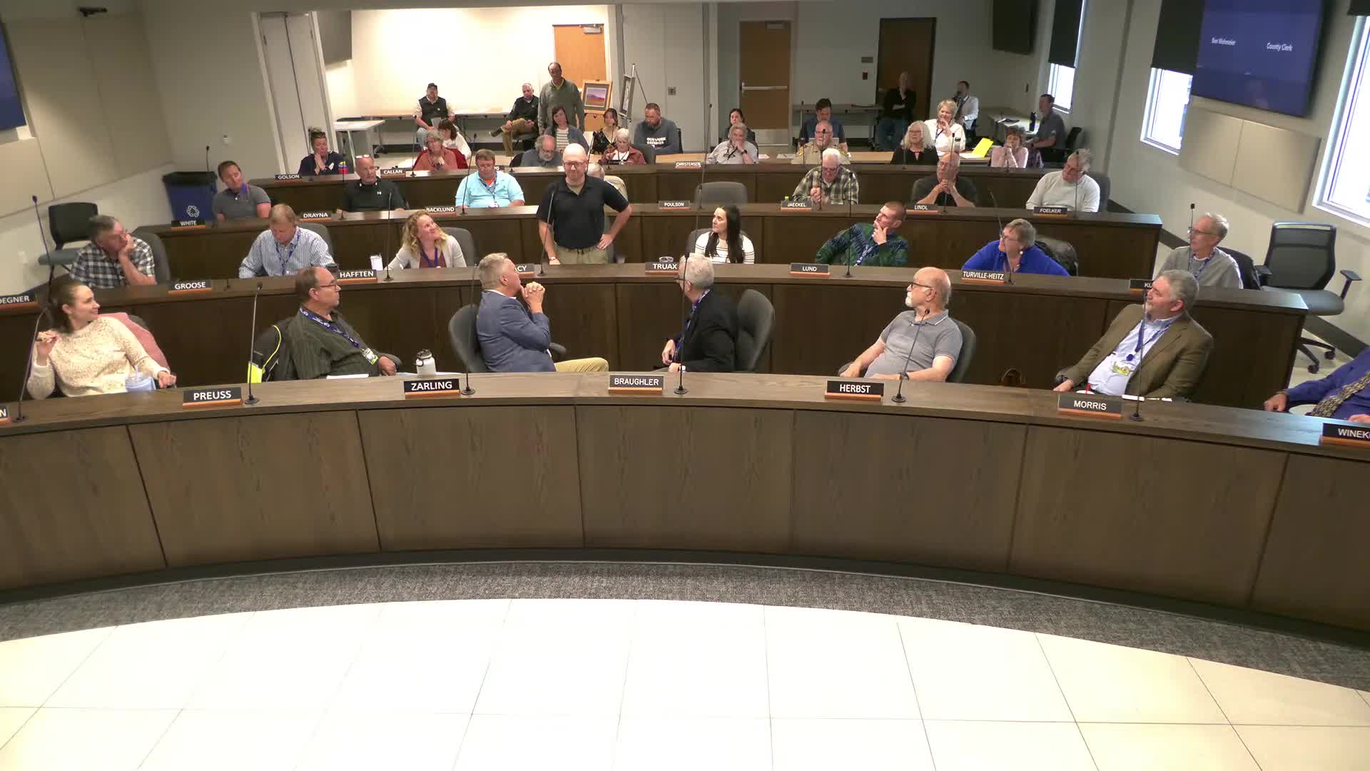 County Board swears in Matthew Tracy and unveils new local art project