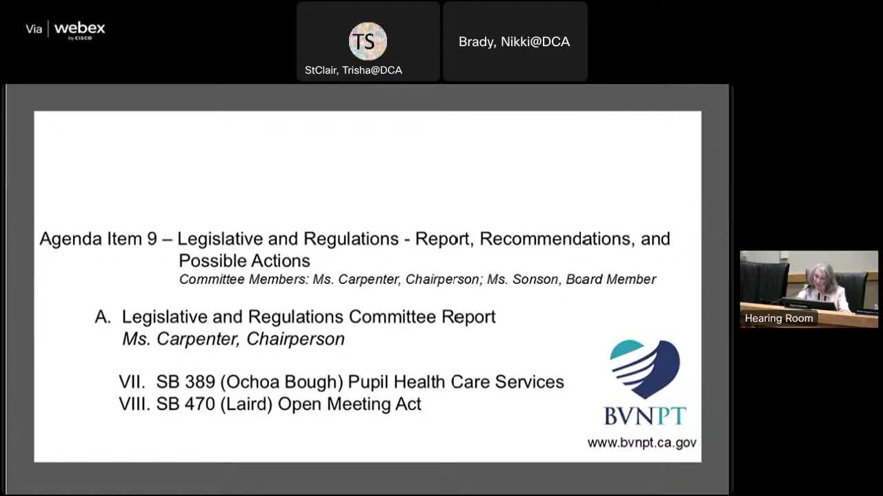 Board supports bill to preserve LVN suctioning in schools as Respiratory Care Board advances rulemaking