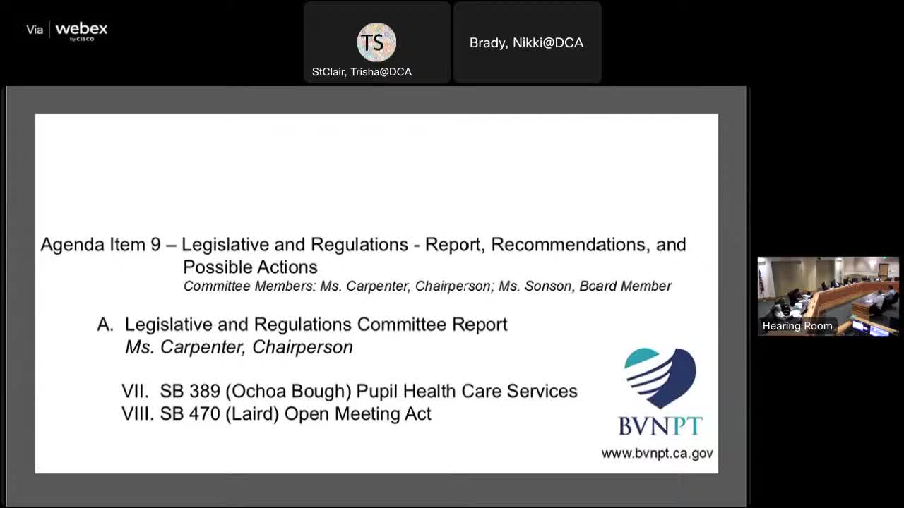 BBNPT approves bill to protect LVN suctioning rights in school settings
