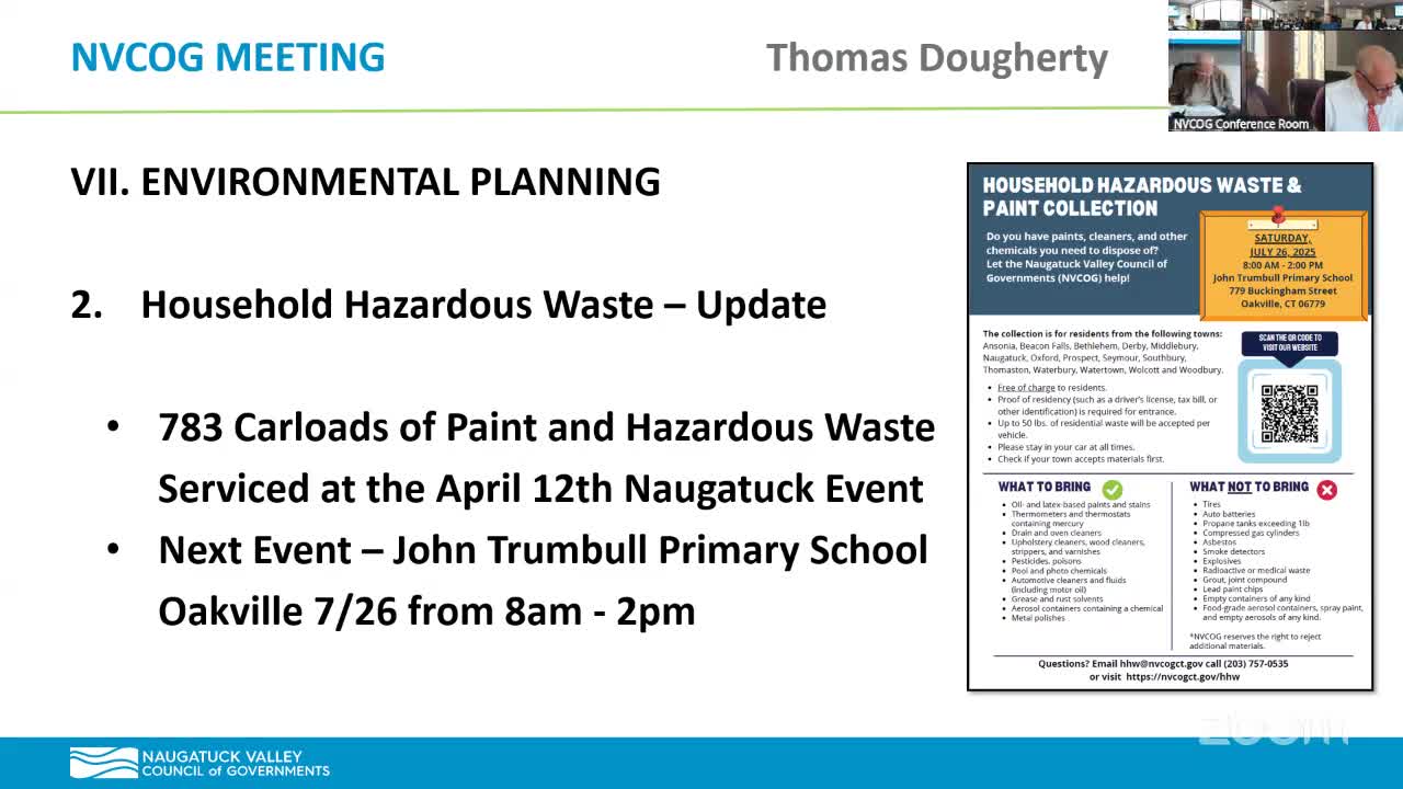 NVCOG highlights waste programs: household hazardous waste event, state grant round and regional compost effort