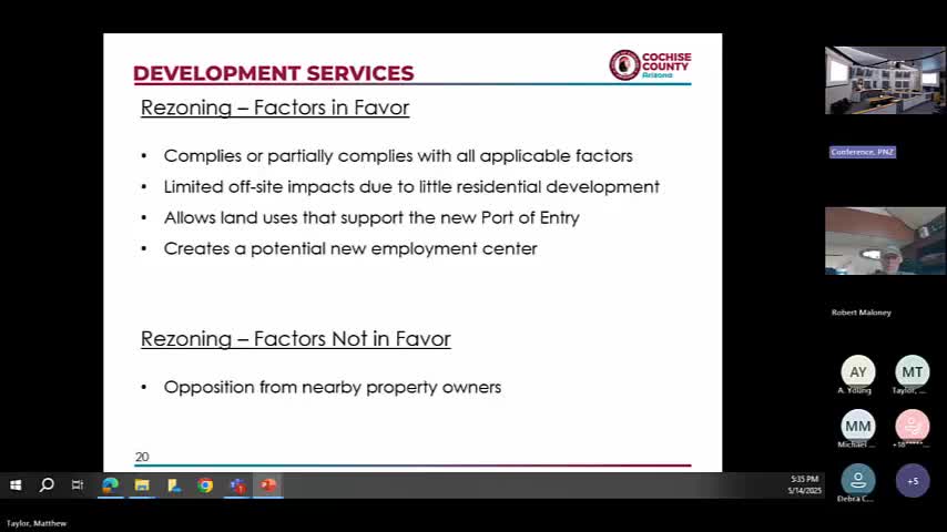 Cochise County committee considers rezoning near Posey Ranch Road for development