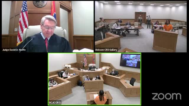 Judge orders written discovery and video access for self‑represented defendant Sherrick Vaughn; denies recusal and discharge motions, sets trial for September