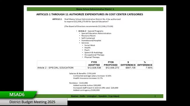 Special education and student‑support costs rise as district emphasizes in‑house programs