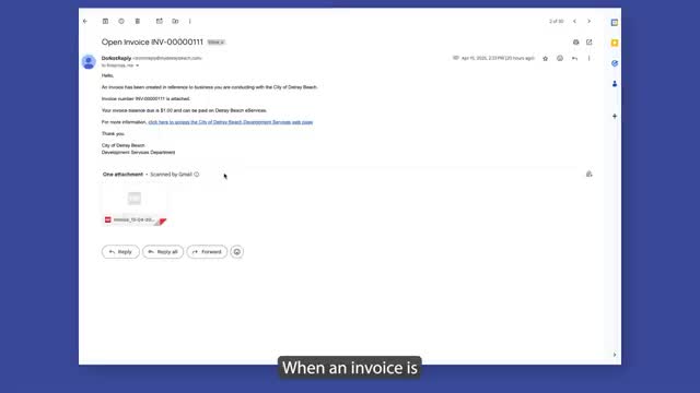 Staff explains how to find and pay invoices in e‑services system
