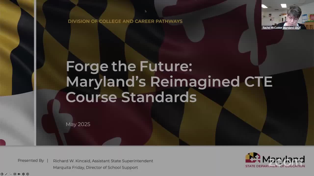 Maryland proposes CTE redesign: 14 career clusters, 48 program guides, 'core-plus-flex' model; public comment open