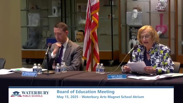 Waterbury Board approves consent calendar, no-cost education agreements and program contracts