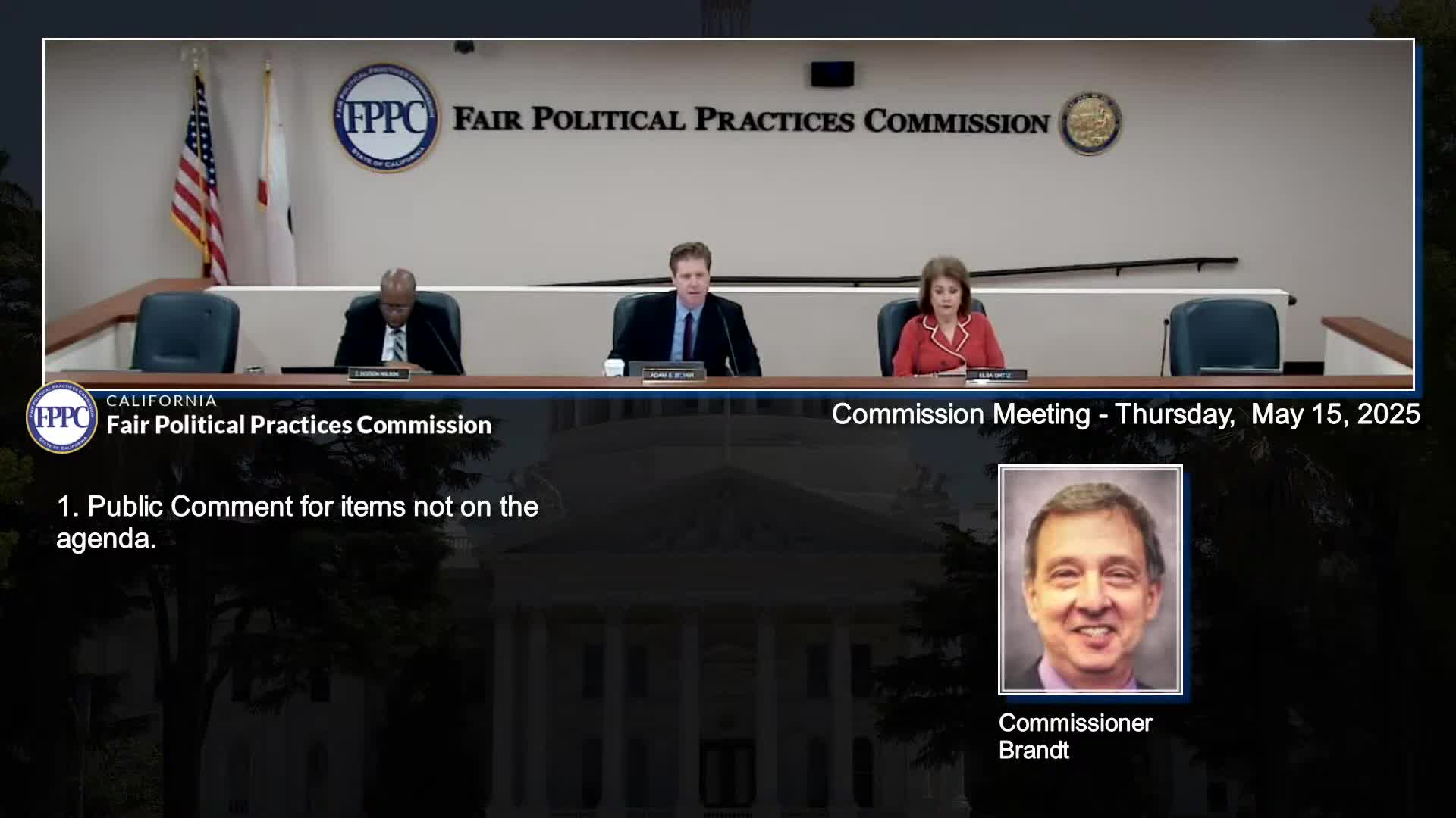 Public commenter asks FPPC about searching Form 700s across jurisdictions