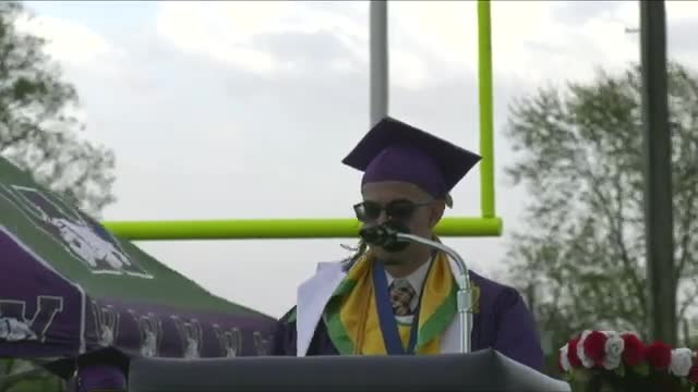 Graduating student Brandon honors family and mentors in heartfelt speech