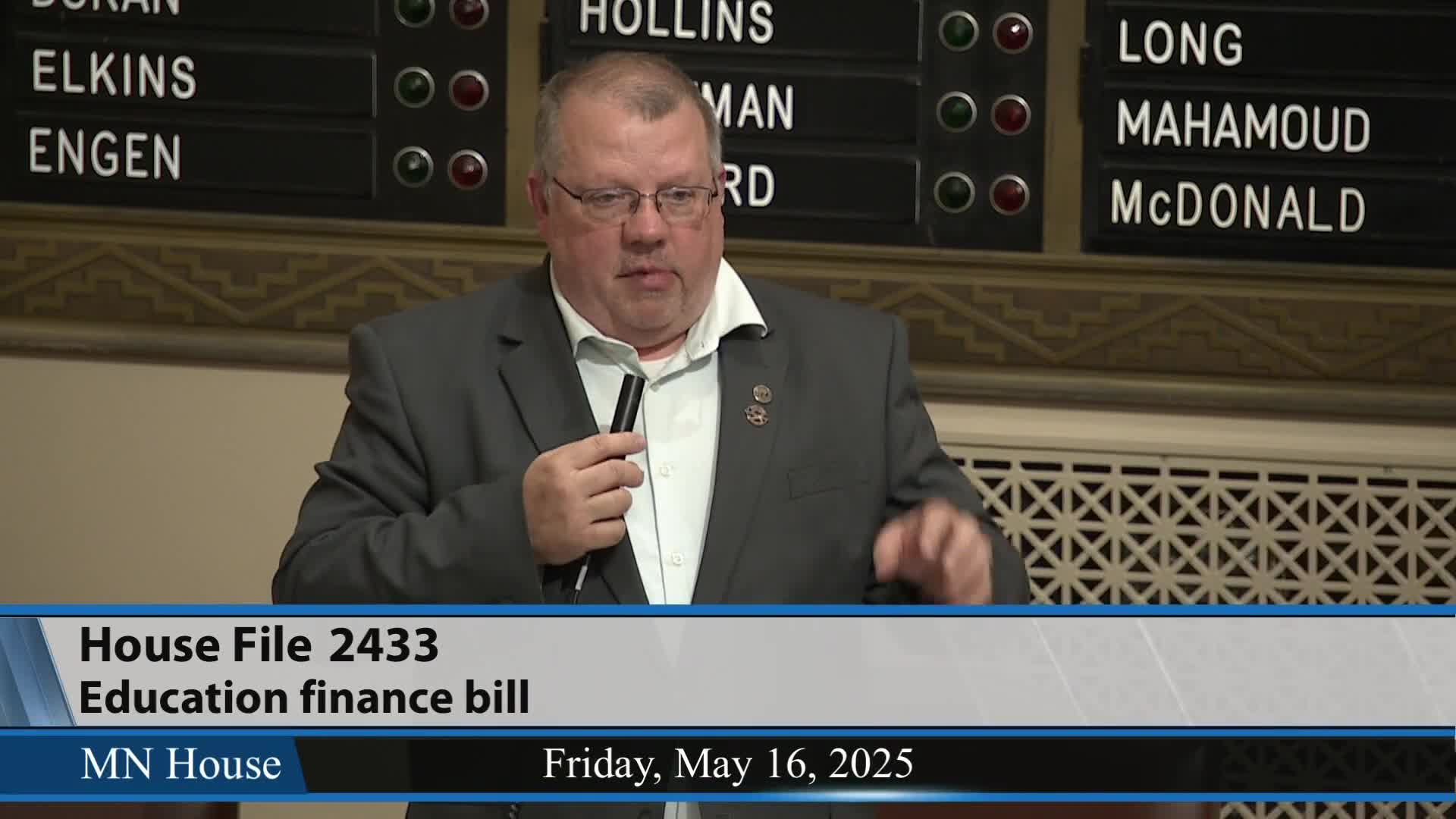 Representative Joaquin urges green vote for education funding amid impending cuts