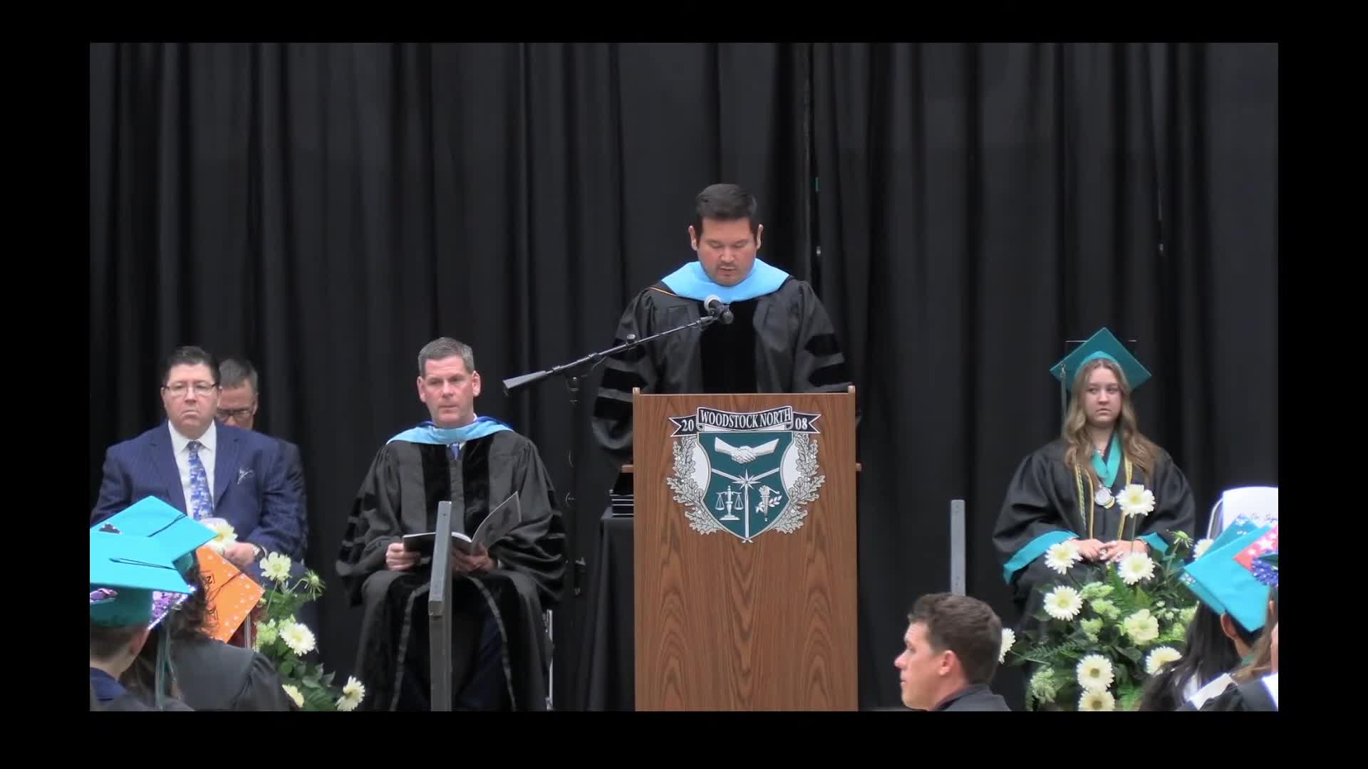Liberty Johnson and Anthony Bigler honored at Woodstock North High School graduation