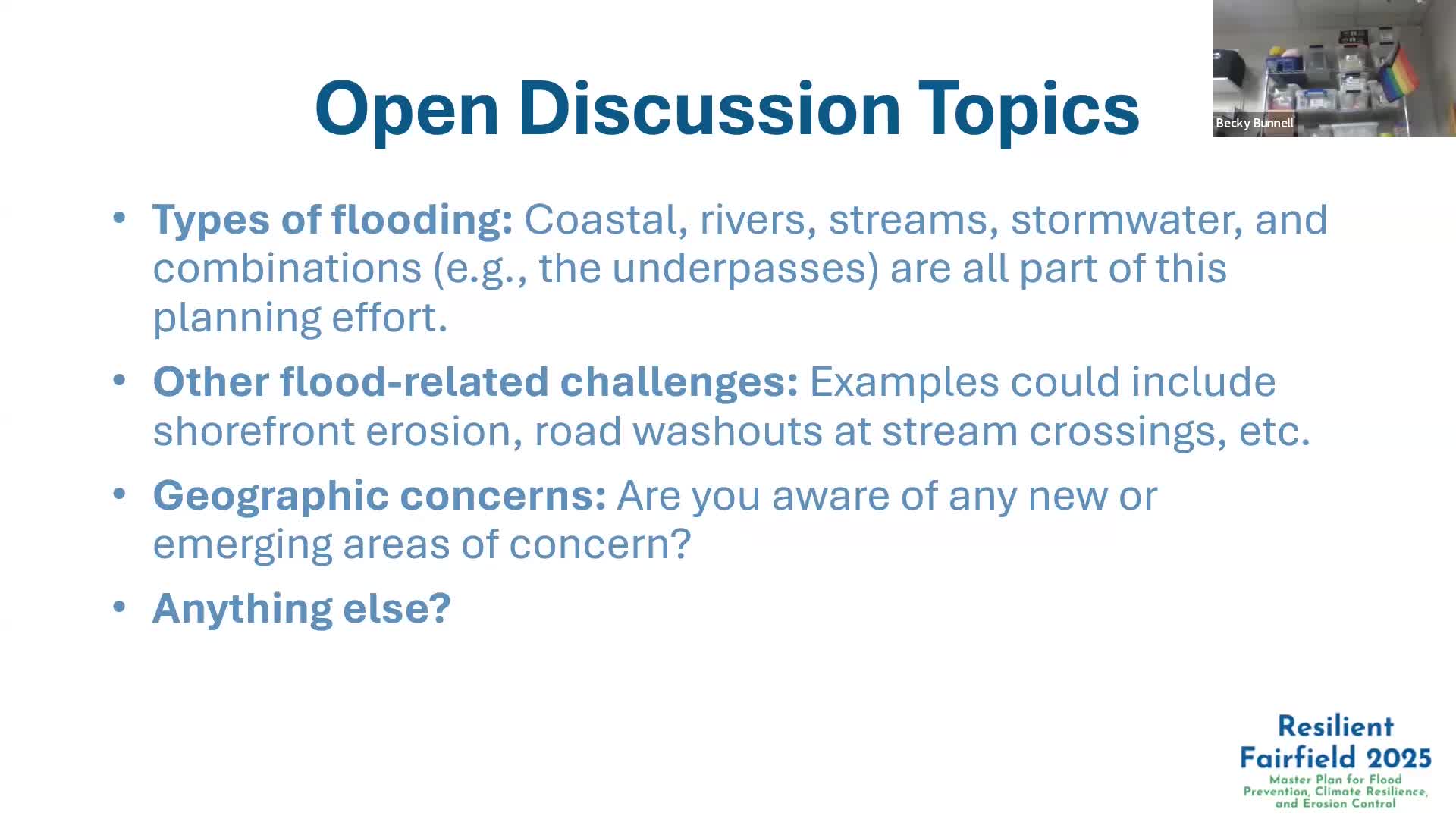 Residents press Fairfield to dredge and build detention basins along Rooster River; town outlines active survey and RFP