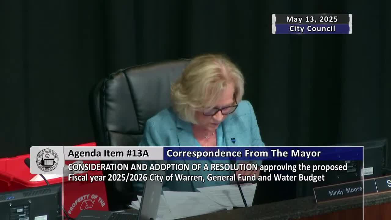 Warren City Council finalizes budget addressing police fire overtime and salary adjustments