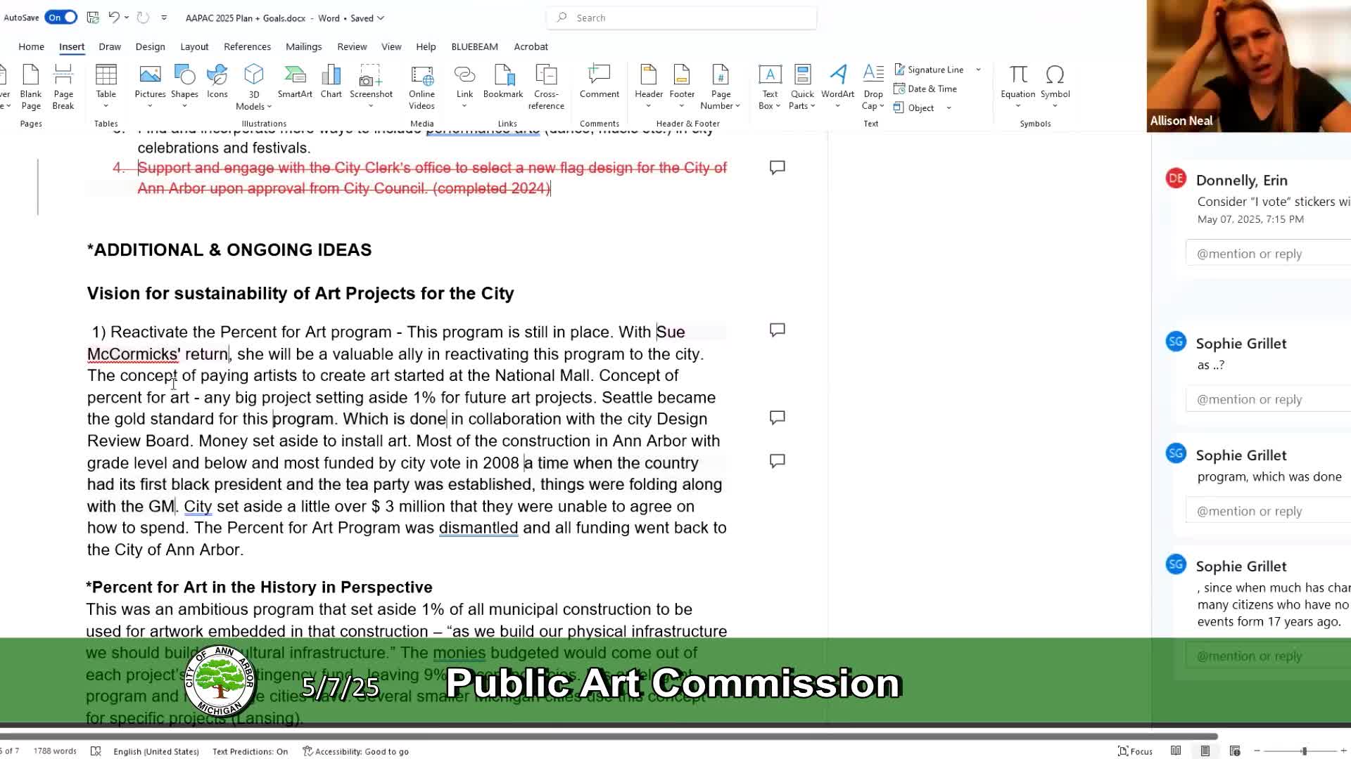 Art Commission explores funding strategies with new administrator Jordan Roberts