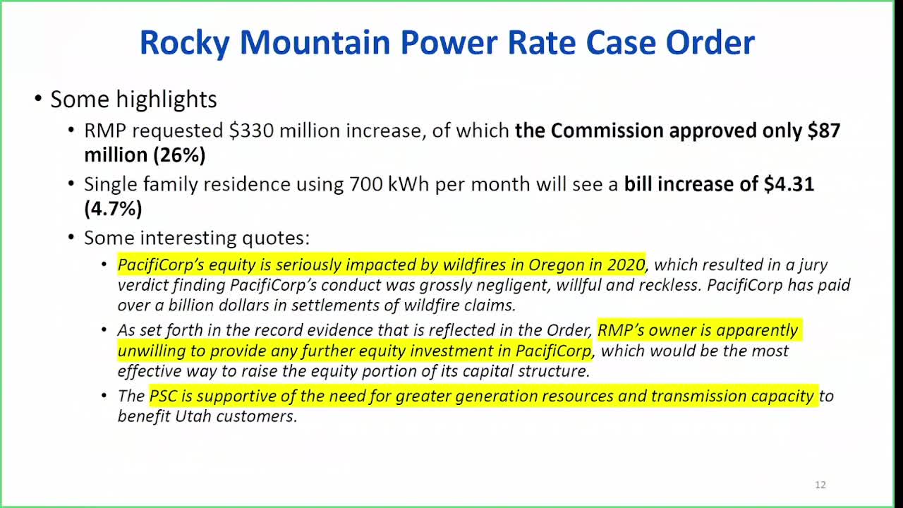 Public Service Commission limits Rocky Mountain Power's rate increase to 4.7%