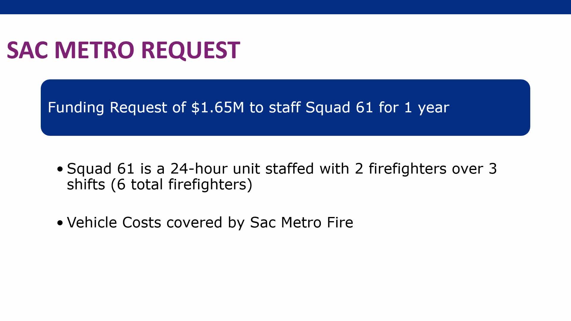 Metro Fire requests $150K for operating expenses to enhance Rancho Cordova's fire services