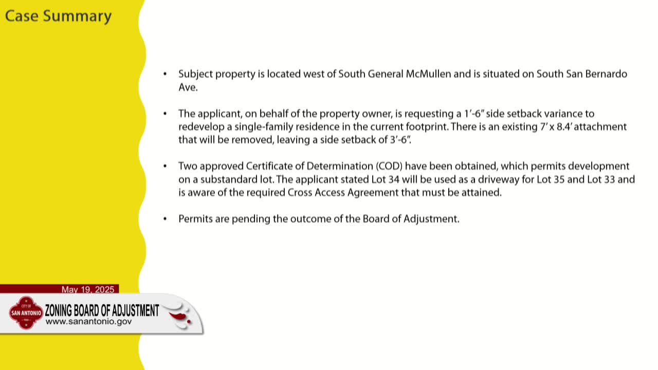 Council approves setback variance for Laura de León's South Bernardo Avenue residence