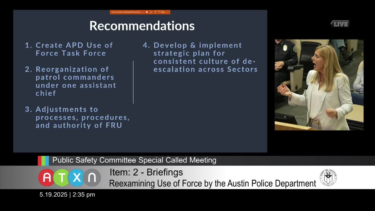 APD Task Force focuses on de-escalation training and force reporting reforms