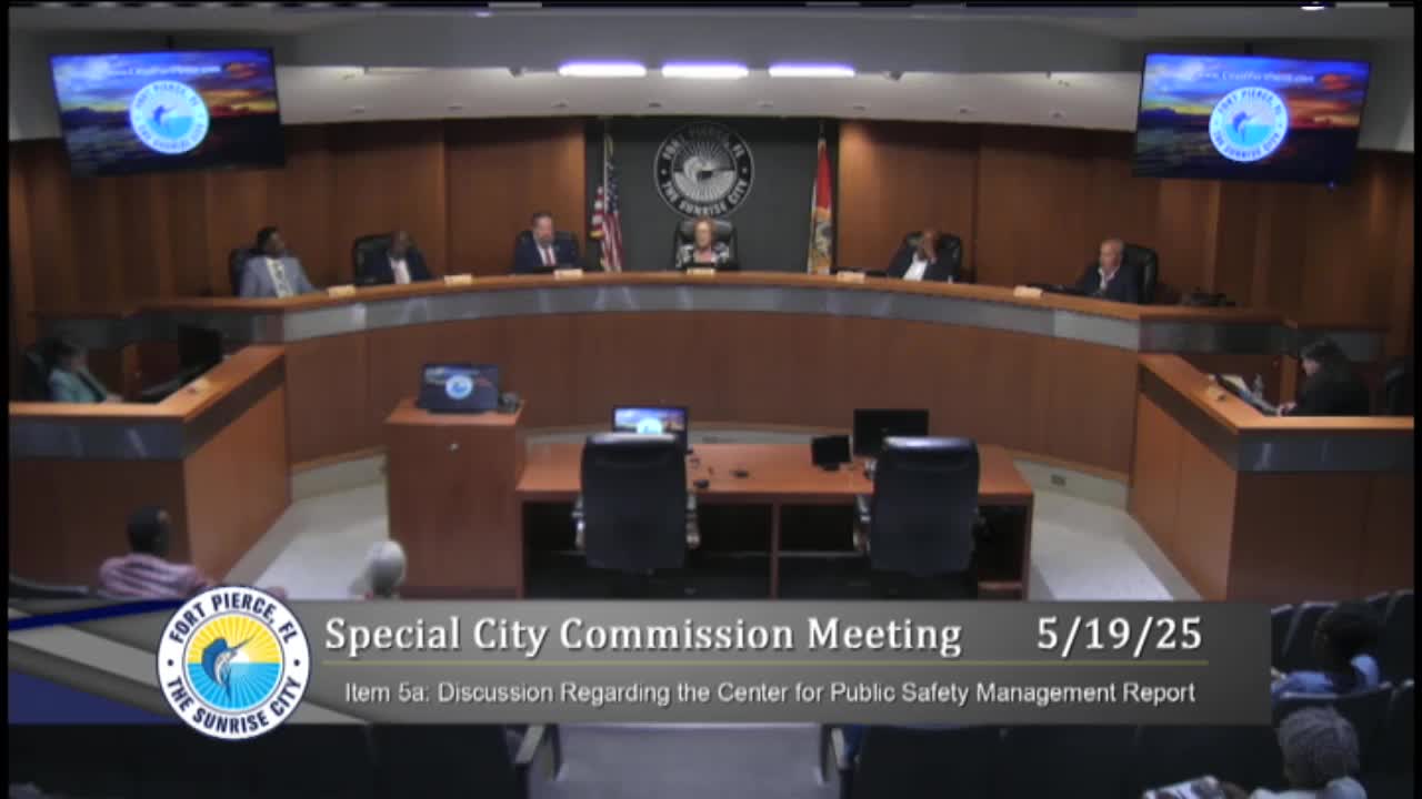 Fort Pierce City Commissioner pushes for immediate resignation of Police Chief over leadership concerns