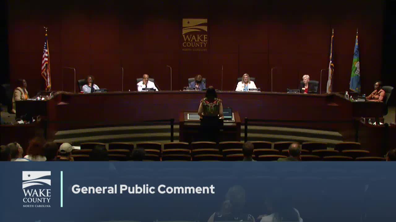 Parent Heather Verdi calls for full funding of Wake County Public Schools budget