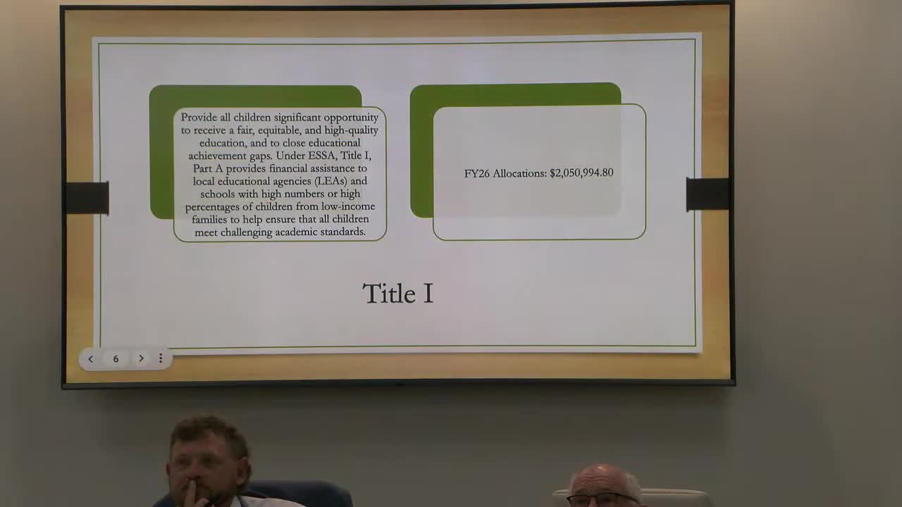 School District outlines Title I funding for poverty-stricken students