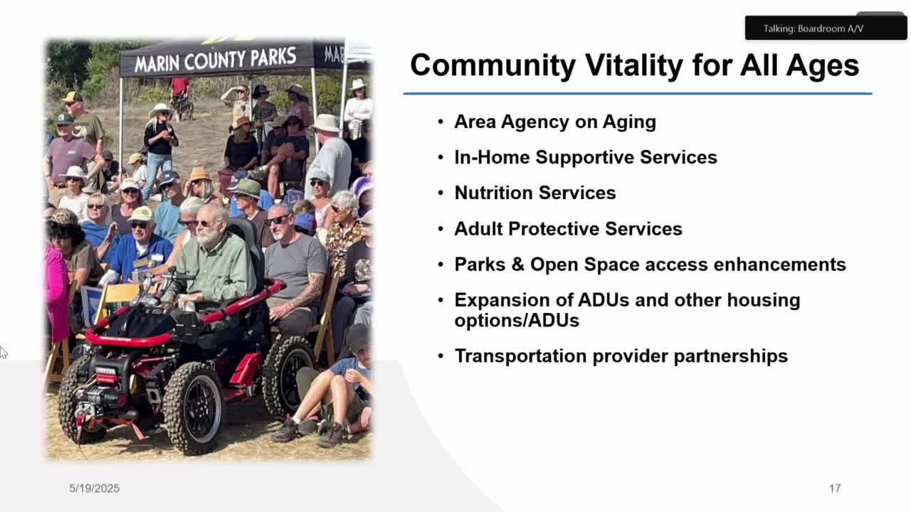 Marin County Board Unveils Strategic Plan for Community and Economic Vitality