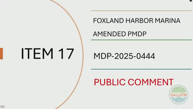 Gallatin Planning Commission debates major amendment for Foxland Harbor Marina development