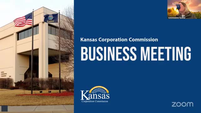 Kansas Corporation Commission approves consent agenda and proposed default order