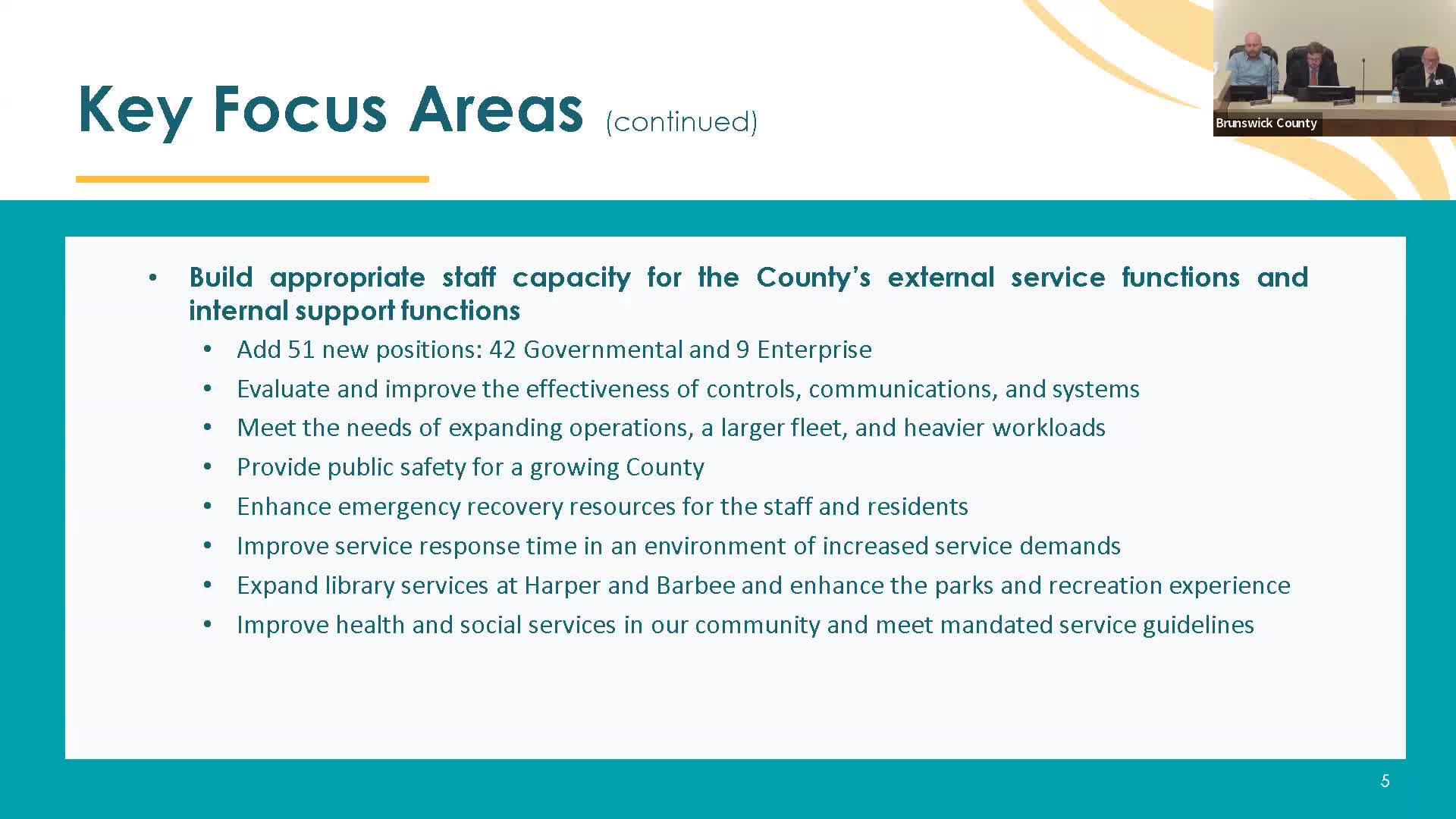 Brunswick County proposes 51 new positions to enhance public services and support growth