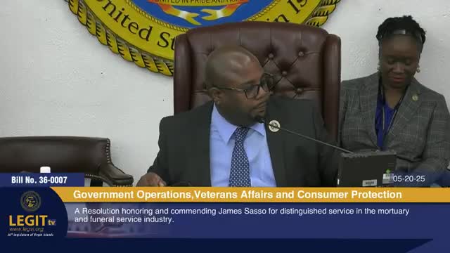 Senator Sasso advances community service recognition bill at government operations meeting