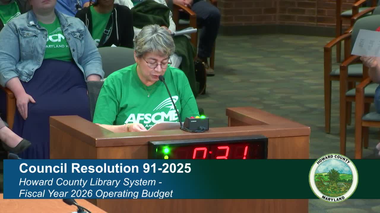 Howard County union members demand accountability in library funding and wage negotiations