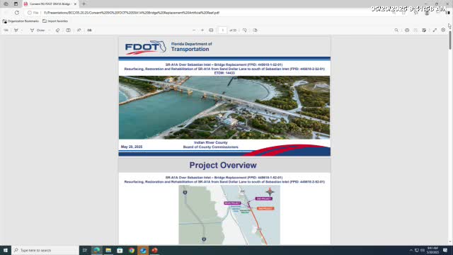 Commission backs FDOT A1A bridge replacement; county to support reefing of 3,500 tons of material offshore