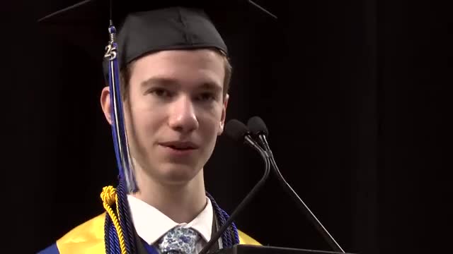Valedictorian Bowen Thomas outlines future plans at Stansberry High graduation ceremony