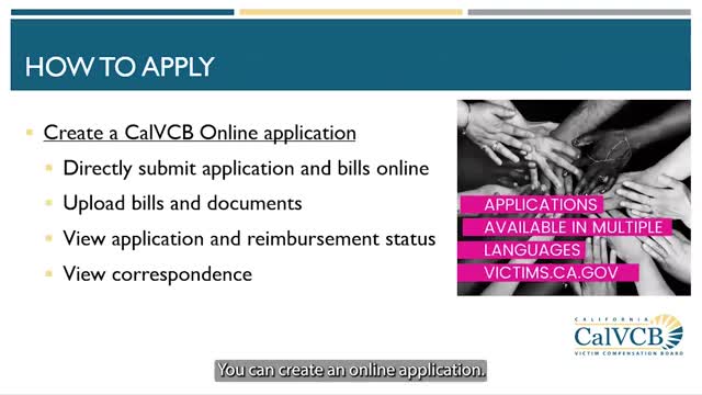 CalVCB enhances online application process for claimants and advocates