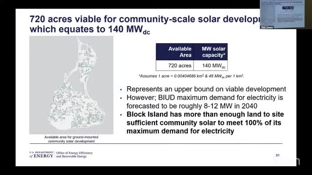 Renewable Energy Plan outlines solar capacity for Block Island by 2040