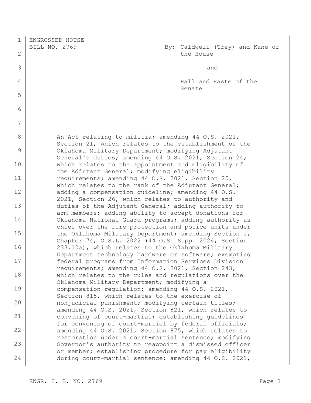 Oklahoma National Guard updates military justice code with new regulations