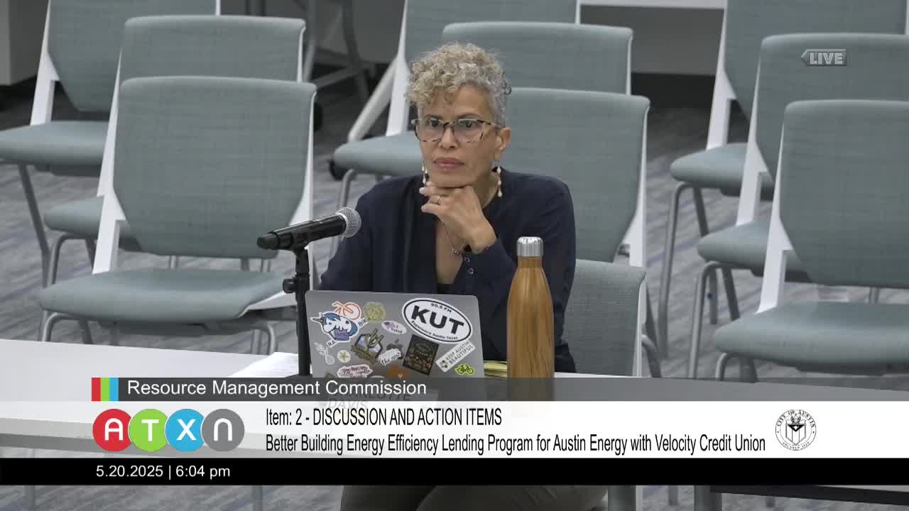 Resource Management Commission OKs extension of Austin Energy loan program with Velocity Credit Union