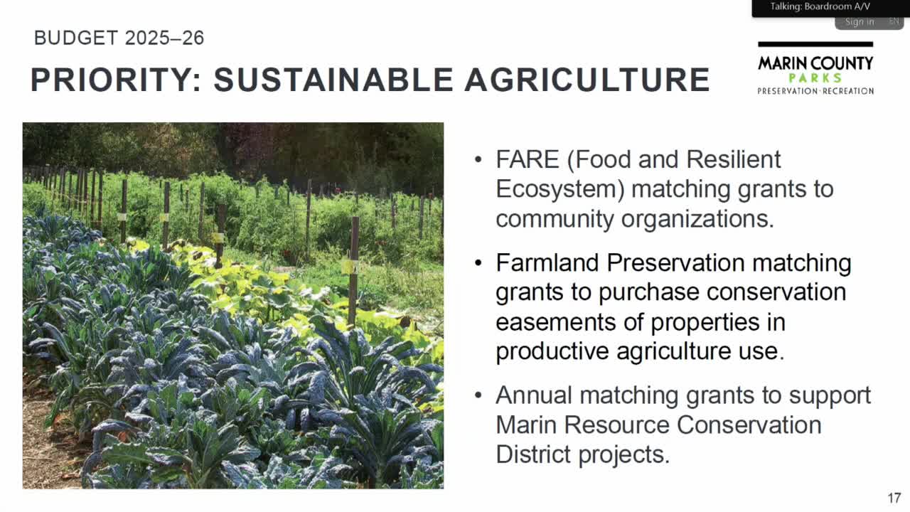 Marin County allocates funds for agriculture and park projects including pickleball courts