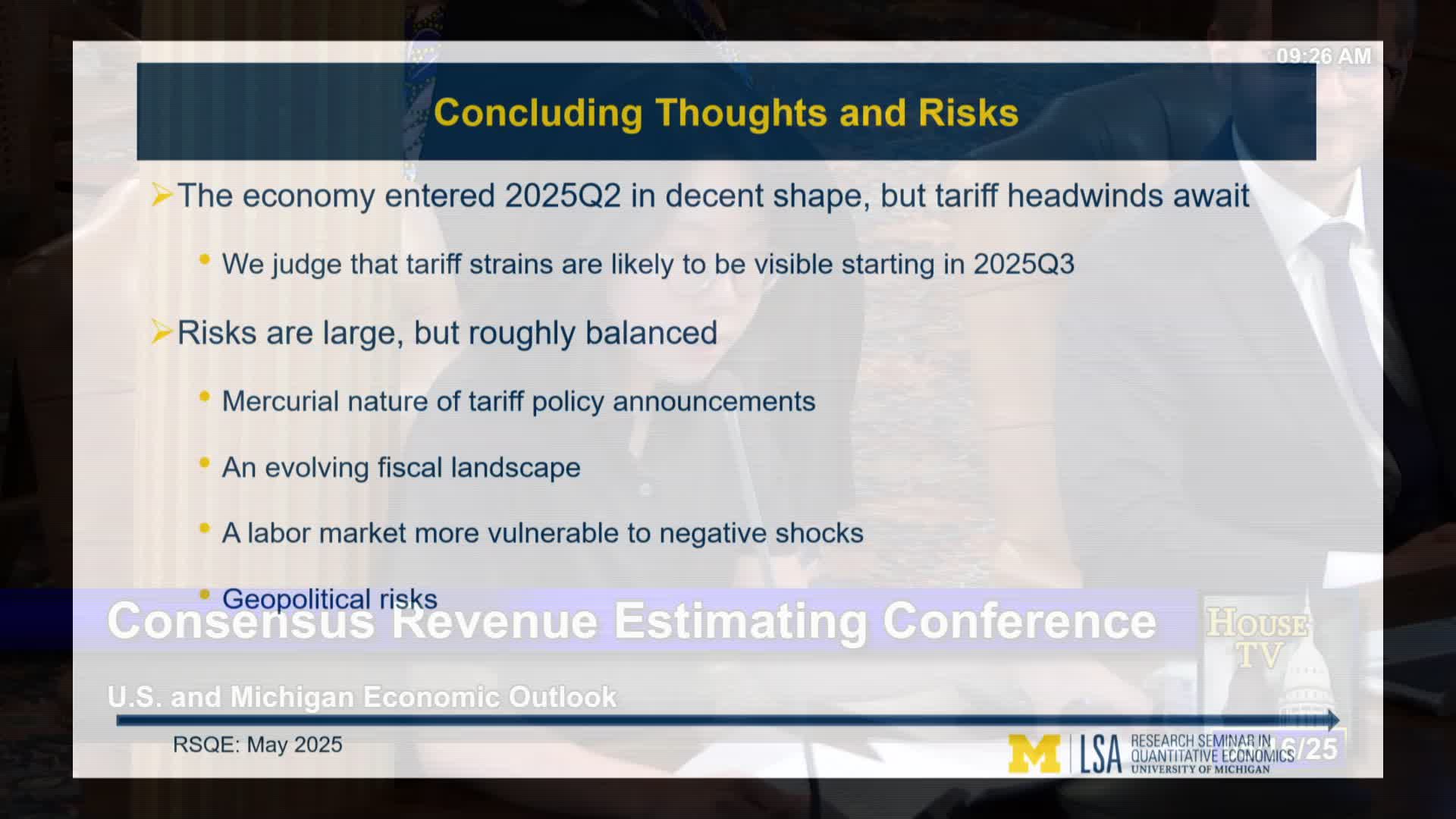 Gabe presents Michigan economic outlook with rising unemployment and slowing job growth