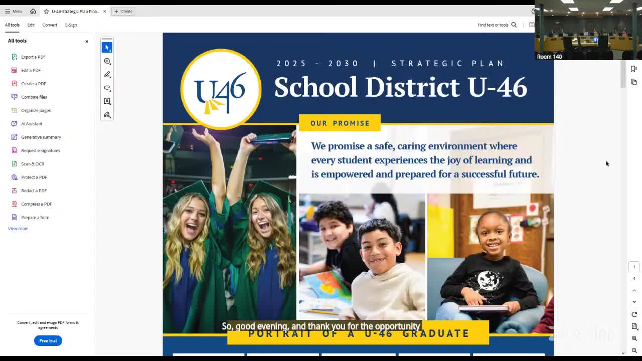 U 46 Board approves strategic plan enhancing student learning and community engagement