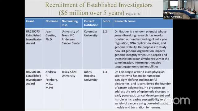 Texas committee discusses prioritizing research on early onset cancers