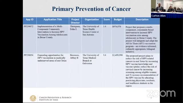 CPRIT awards two grants to boost HPV vaccination efforts in Bexar and East Texas